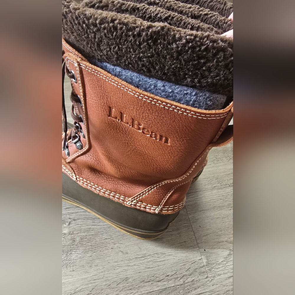 Mens LL Bean Brown Duck/Snow Boots Size 12 - Picture 7 of 13
